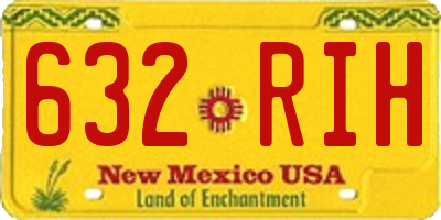 NM license plate 632RIH