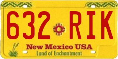 NM license plate 632RIK