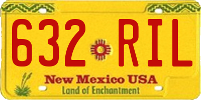 NM license plate 632RIL