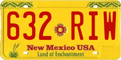 NM license plate 632RIW