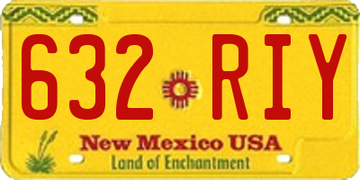 NM license plate 632RIY