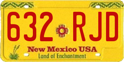 NM license plate 632RJD