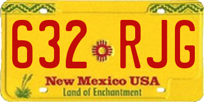 NM license plate 632RJG