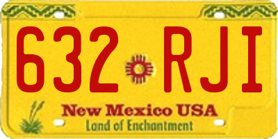 NM license plate 632RJI