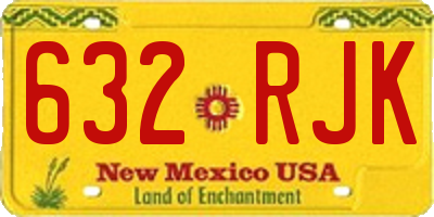 NM license plate 632RJK