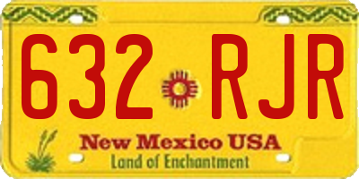 NM license plate 632RJR