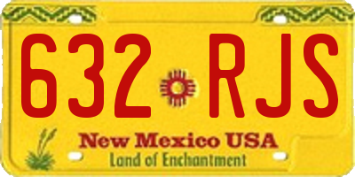 NM license plate 632RJS