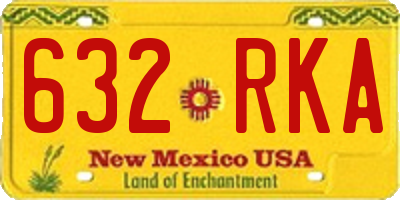 NM license plate 632RKA