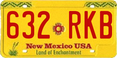 NM license plate 632RKB