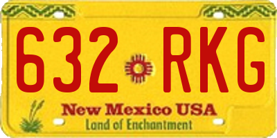 NM license plate 632RKG