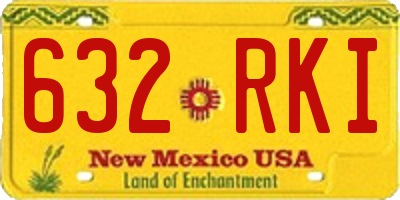 NM license plate 632RKI