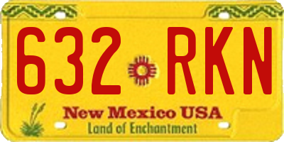NM license plate 632RKN