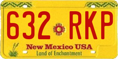 NM license plate 632RKP