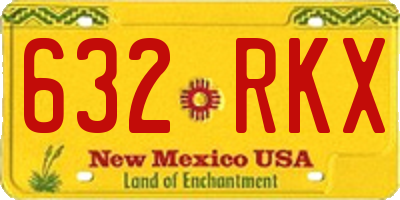 NM license plate 632RKX