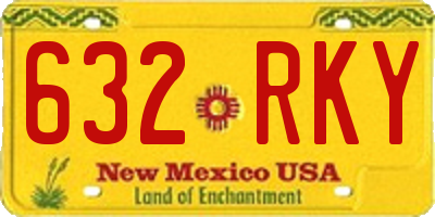 NM license plate 632RKY