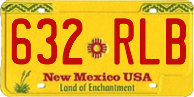 NM license plate 632RLB