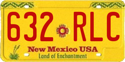NM license plate 632RLC