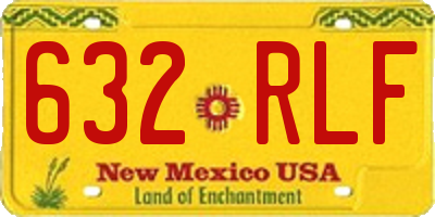 NM license plate 632RLF