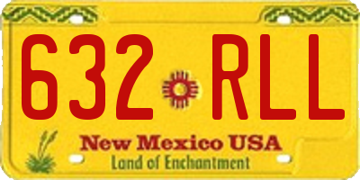 NM license plate 632RLL