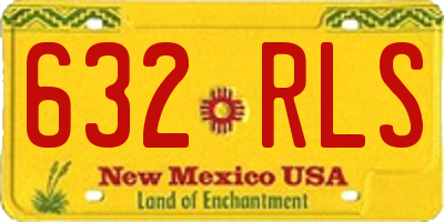 NM license plate 632RLS