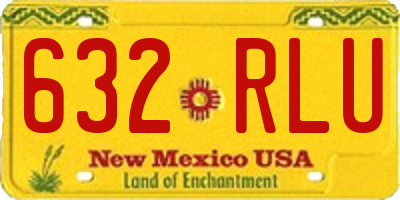 NM license plate 632RLU