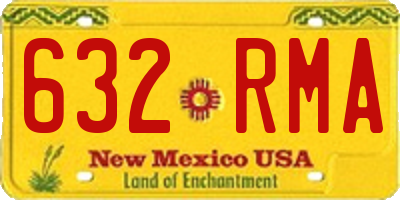 NM license plate 632RMA
