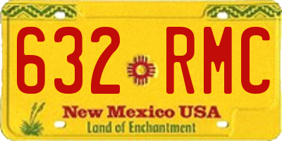 NM license plate 632RMC