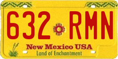 NM license plate 632RMN
