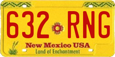 NM license plate 632RNG