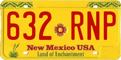 NM license plate 632RNP