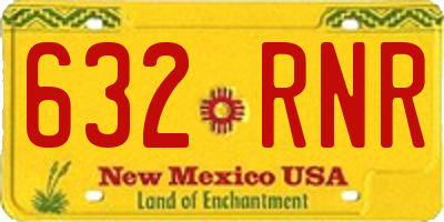 NM license plate 632RNR