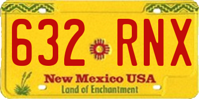 NM license plate 632RNX