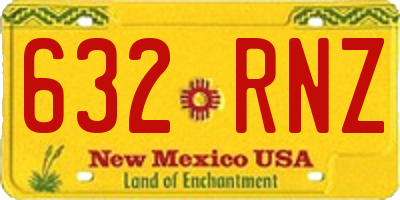 NM license plate 632RNZ