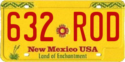 NM license plate 632ROD