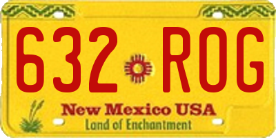 NM license plate 632ROG