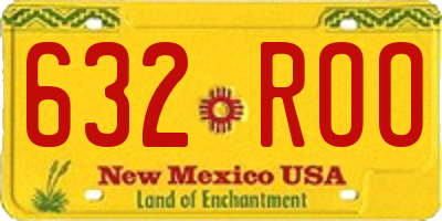 NM license plate 632ROO