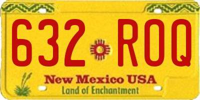 NM license plate 632ROQ