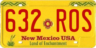NM license plate 632ROS