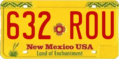 NM license plate 632ROU