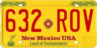 NM license plate 632ROV
