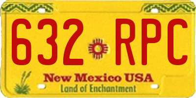 NM license plate 632RPC