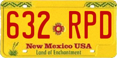 NM license plate 632RPD