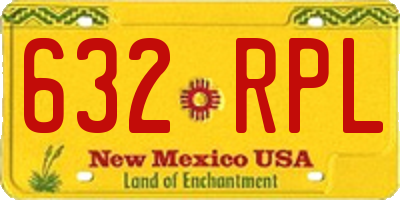 NM license plate 632RPL