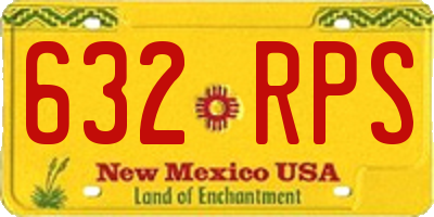 NM license plate 632RPS