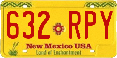 NM license plate 632RPY