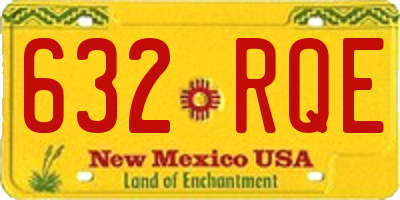 NM license plate 632RQE