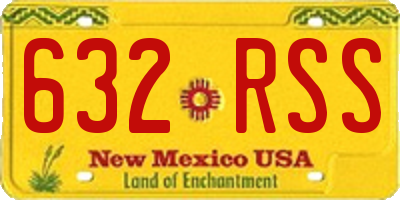 NM license plate 632RSS