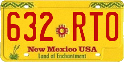 NM license plate 632RTO