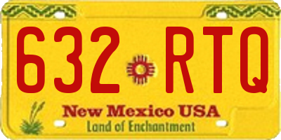 NM license plate 632RTQ
