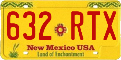 NM license plate 632RTX